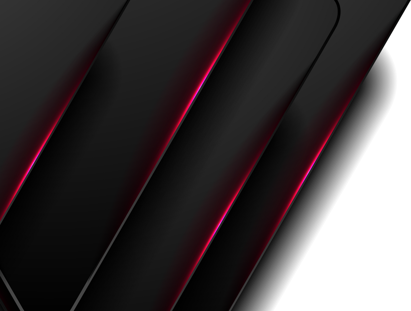 Black tech abstract banner with red neon laser lines