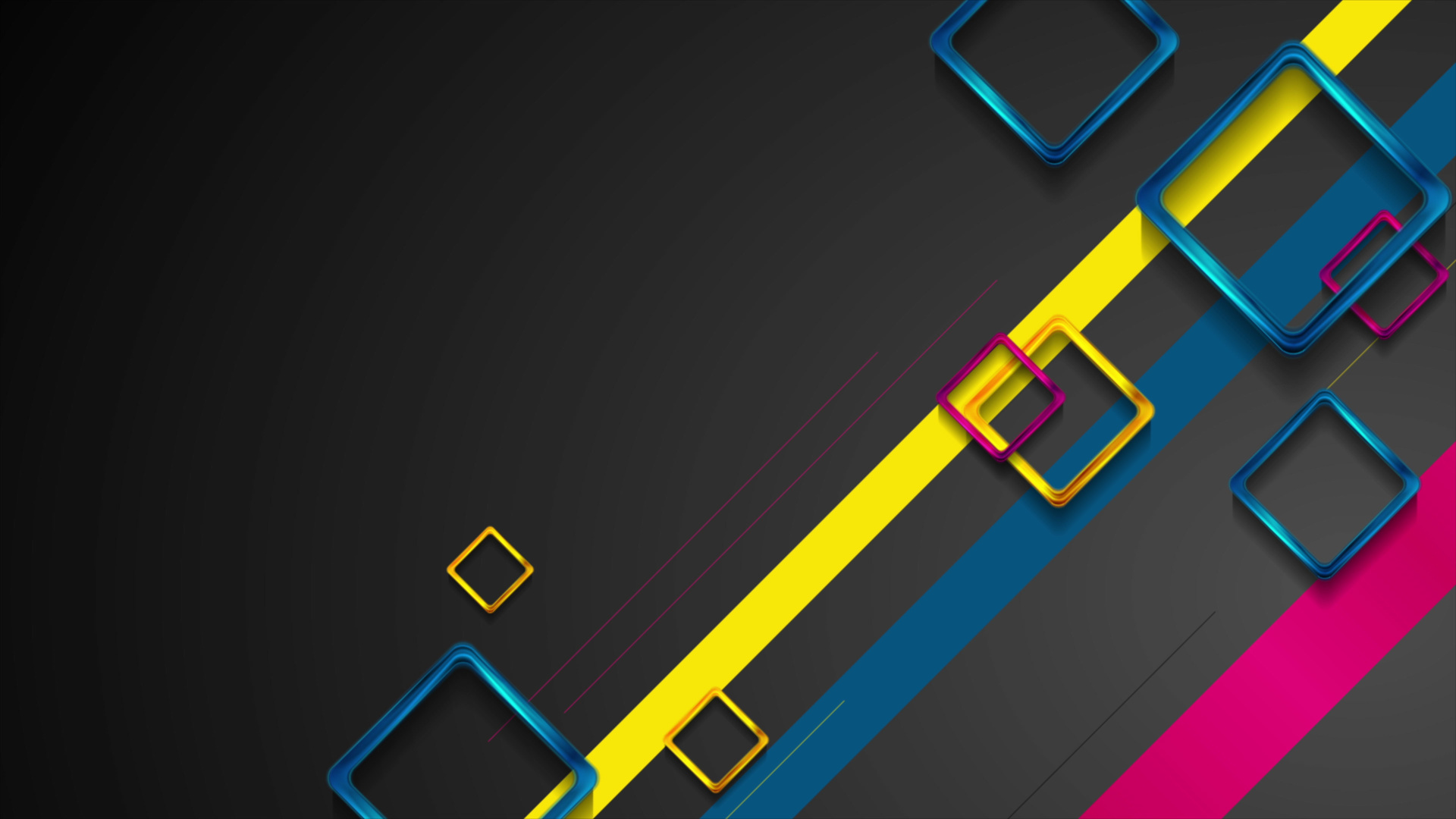 Colorful glossy squares abstract tech background