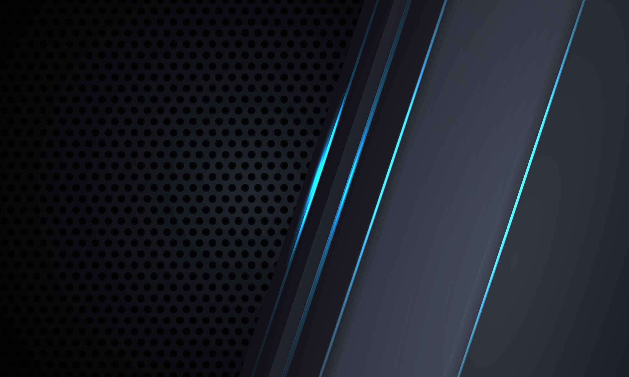Dark gray carbon fiber background with blue luminous lines and highlights.