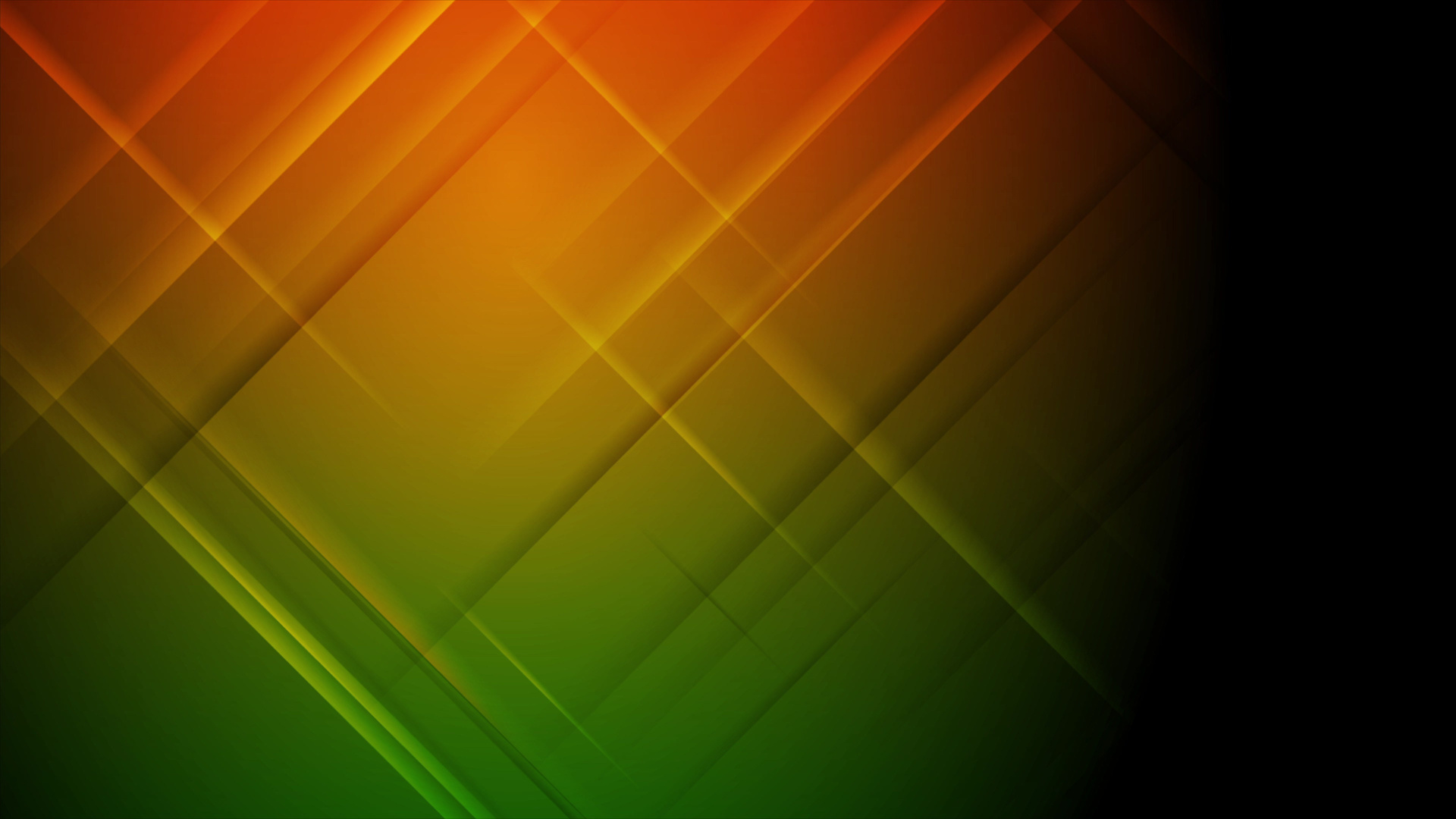 Green orange geometric abstract glowing lines background